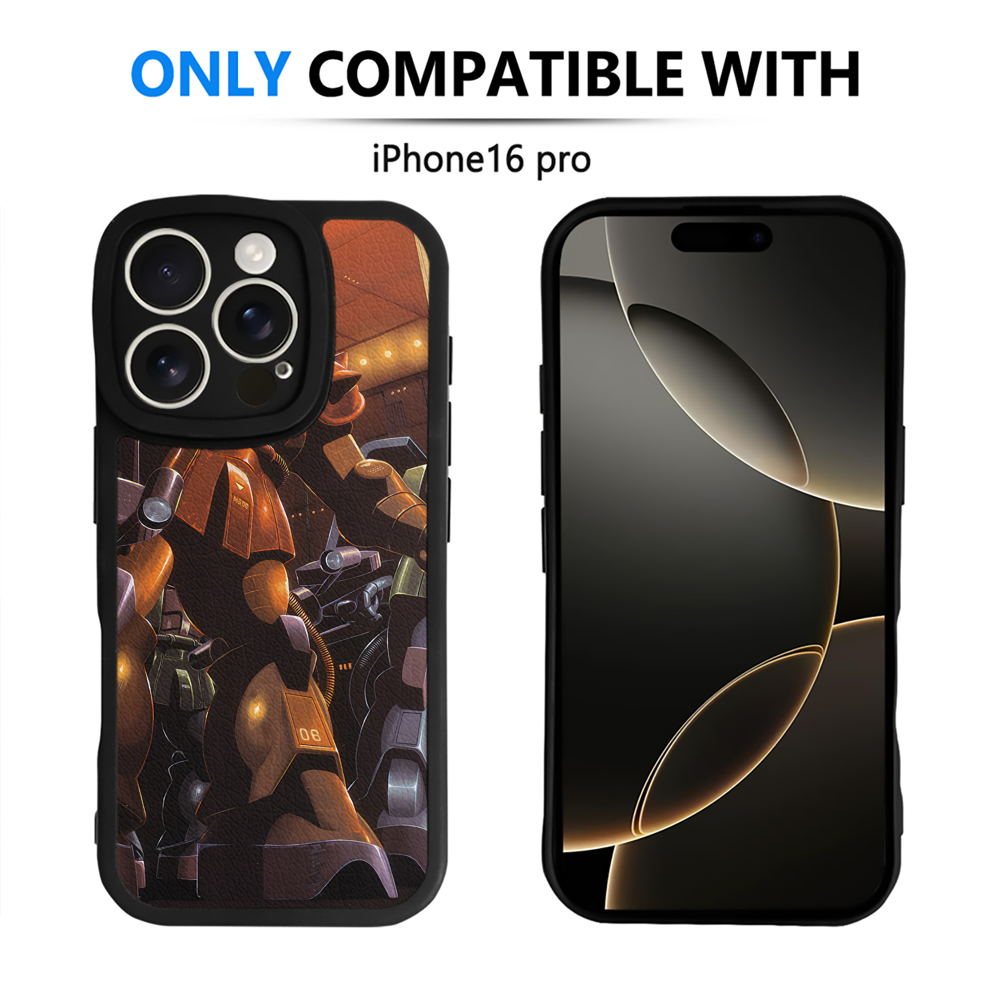（画像用） 機動戦士ガンダム Mobile Suit Gundam 【iPhone 16シリーズ対応】シリコンスマホケース（レザー調） 材質：シリコン